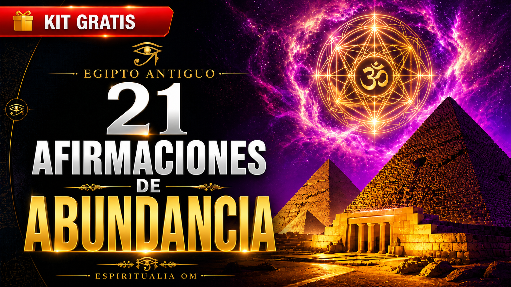 Kit Abundancia | Espiritualia OM | 50 Afirmaciones + Diario 21 Días